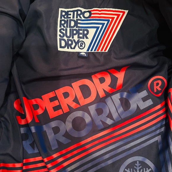 Superdry Retro Ride Hooded Bomber Jacket - Picture 10 of 12